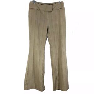 Express Publicist Trousers Pants Wide Leg Striped Tan Sz 8